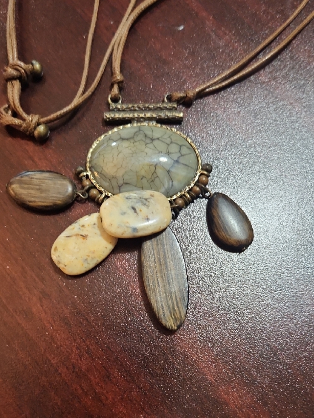 Turquoise and Bronze Boho Necklaces & Bracelet Lot - Picture 8 of 10